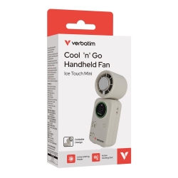 Verbatim Cool n Go Ice Touch Mini Handheld Fan White/Silv.