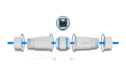 DELOCK Kabelverbinder RJ45 Bu > Bu Cat.6A M23.5 x 1,5mm IP68