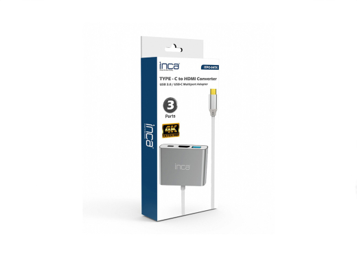 INCA Adapter USB-C->2xHDMI/USB-C3.0/USB-A2.0/PD 100W weiß