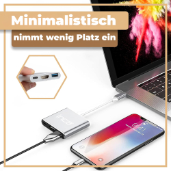 INCA Adapter USB-C->2xHDMI/USB-C3.0/USB-A2.0/PD 100W weiß