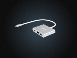 INCA Adapter USB-C->2xHDMI/USB-C3.0/USB-A2.0/PD 100W weiß