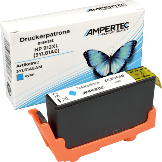 Ampertec Tinte ersetzt HP 3YL81AE 912XL cyan