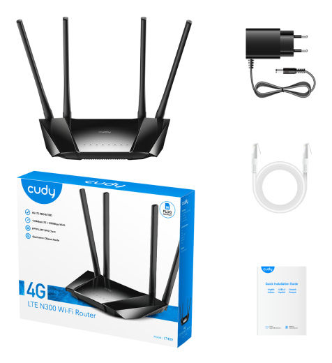 Cudy LT400 Wi-Fi 4G LTE Cat4 Router