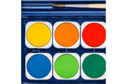 STAEDTLER Noris Farbkasten 12 Farben + Deckweiß & Pinsel