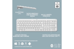 Logitech Wireless Keyboard+Mouse MK950 Signature Slim white