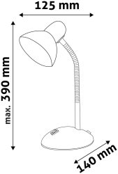 Avide Basic Tischleuchte Simple Rot flexibler Schwanenhals
