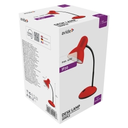 Avide Basic Tischleuchte Simple Rot flexibler Schwanenhals