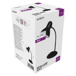 Avide Basic Tischleuchte Simple sw flexibler Schwanenhals