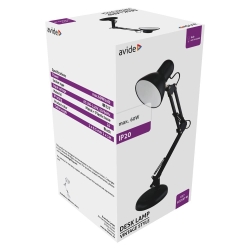 Avide Basic Tischleuchte Vintage Weiß Plastik Max 60W