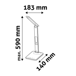 Avide LED Tischleuchte Büro Lederkalender Weiß 6W