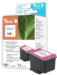 Peach Patrone HP Nr.301 (CH562EE) color no ink level chip...
