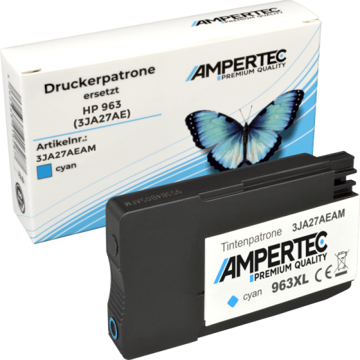 Ampertec Tinte ersetzt HP 3JA27AE 963XL cyan