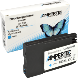 Ampertec Tinte ersetzt HP 3JA27AE 963XL cyan