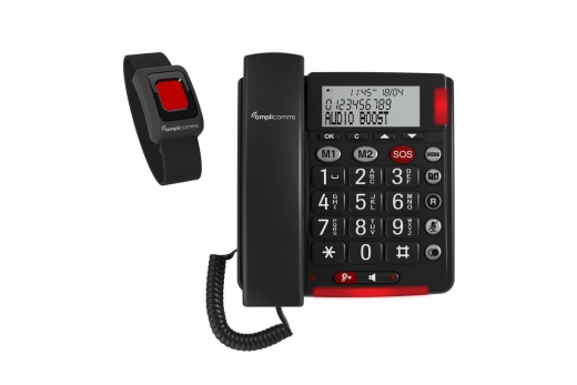 AMPLICOMMS BigTel 50 Alarm Plus, Schnur, Seniorentelefon