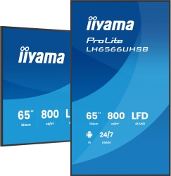 IIYAMA 164.0cm(65) LH6566UHSB-B1AG 16:9 2xHDMI+USB-C VA...