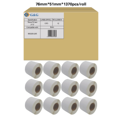 G&G Zebra 800283-205 12x1370 Et. 76x51mm Thermopapier...