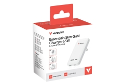 Verbatim Slim GaN Charger 2 Port 65W (EU/UK/US) White