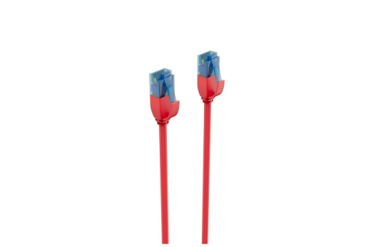 Shiverpeaks Netzwerkkabel Patchkab cat.6 U/UTP slim rot 1m