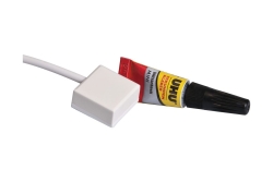 ABUS Potenzialfreier Glasbruchmelder mit Kleber (weiß)