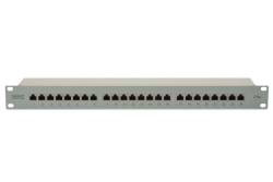 DIGITUS Patchpanel 1HE 24-Port Cat5e geschirmt grau
