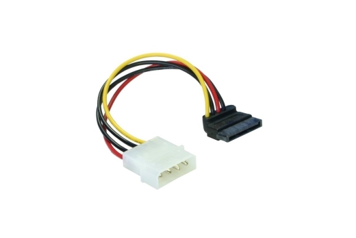 DELOCK Stromkabel SATA 15Pin down -> Molex 4Pin Bu/St intern