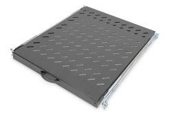 DIGITUS Fachboden 1HE 30x483x570mm bis 25kg schwarz auszieh