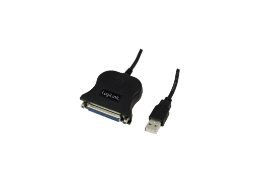 Logilink USB-Kabel D-Sub 25-pin parallel St/Bu 1.80m bk