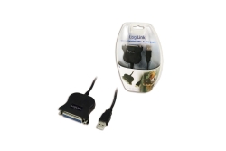 Logilink USB-Kabel D-Sub 25-pin parallel St/Bu 1.80m bk