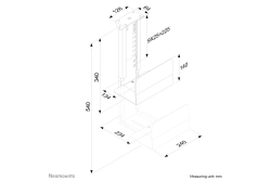 Neomounts PCH H:39-54cm B:13-23cm Max.30KG Silbe