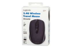 Logilink Maus mini Funk 2.4 GHz 800dpi optisch scroll black