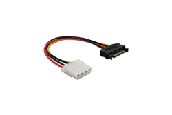 DELOCK Stromkabel SATA 15Pin -> Molex 4Pin St/Bu