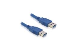 DELOCK USB3.0 Kabel A -> A St/St 1.50m blau