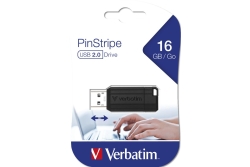 USB-Stick 16GB Verbatim 2.0 Pin Stripe Black retail