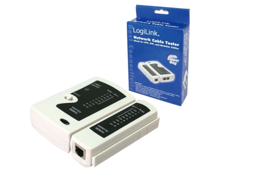 Logilink Kabeltester Netzwerk RJ45/RJ12/RJ11 Stecker
