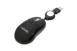 Logilink Maus USB Mini optisch 800dpi m. Kabeleinzug