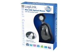 Logilink Maus USB Mini optisch 800dpi m. Kabeleinzug