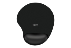 Logilink Mauspad mit Gel-Handballenauflage Silikon schwarz