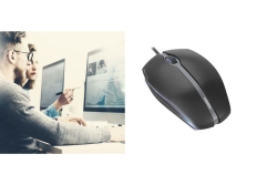 CHERRY GENTIX Optical Illuminated Maus Wired 1.80m schwarz
