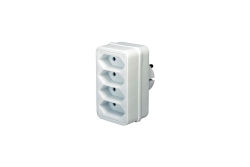 Brennenstuhl Adapterstecker Euro 4 4x weiß