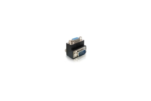 DELOCK VGA Adapter D-Sub15 -> D-Sub15 St/Bu 90° recht
