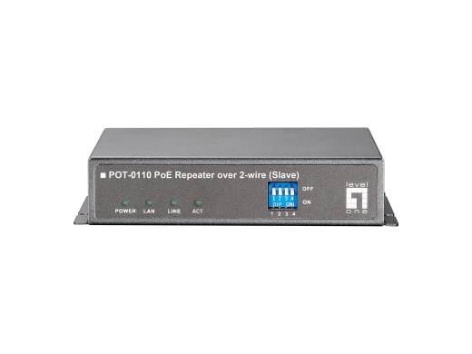 LevelOne PoE Repeater Slave 1xFE/1x2-Draht grau