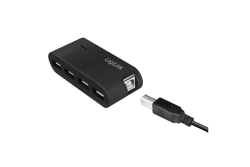 Logilink USB-HUB 4-Port m. Netzteil schwarz