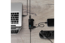 Logilink USB-HUB 4-Port m. Netzteil schwarz