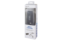 Logilink USB-HUB 4-Port m. Netzteil schwarz