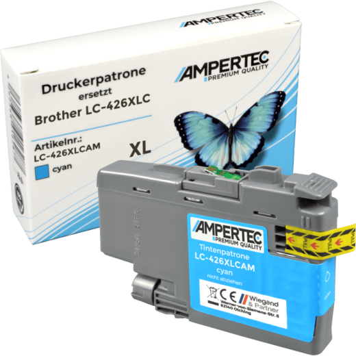 Ampertec Tinte kompatibel mit Brother LC-426XLC cyan