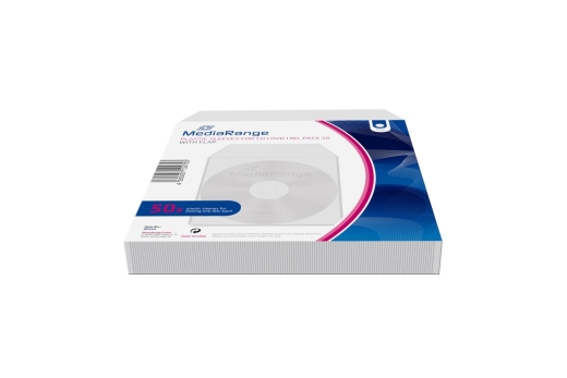 MediaRange CD Hüllen 50pcs Transparent Plastik