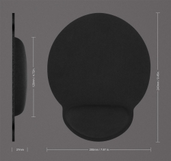 MANHATTAN Mauspad Schaumstoff mit Handballenauflage schwarz retail