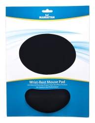 MANHATTAN Mauspad Schaumstoff mit Handballenauflage schwarz retail