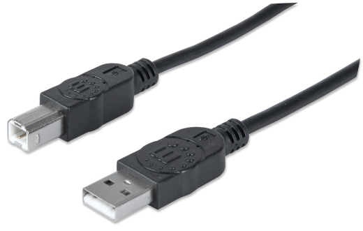 MANHATTAN USB Kabel A -> B St/St 3.00m schwarz