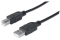 MANHATTAN USB Kabel A -> B St/St 3.00m schwarz